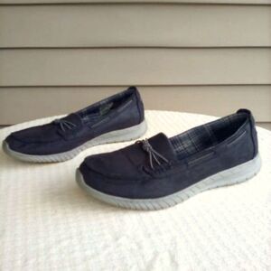 Skechers Women's Wave Lite Navy Blue Moccasin Loafers sz 8.5